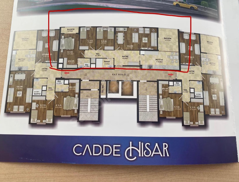 Kiralık Sıfır 3+1 Daire Ersu Temka Cadde Hisar Sitesi'nde