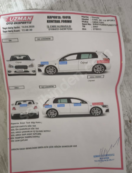 doktordan temiz civic